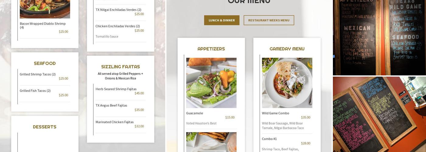 Irma's Southwest Menu