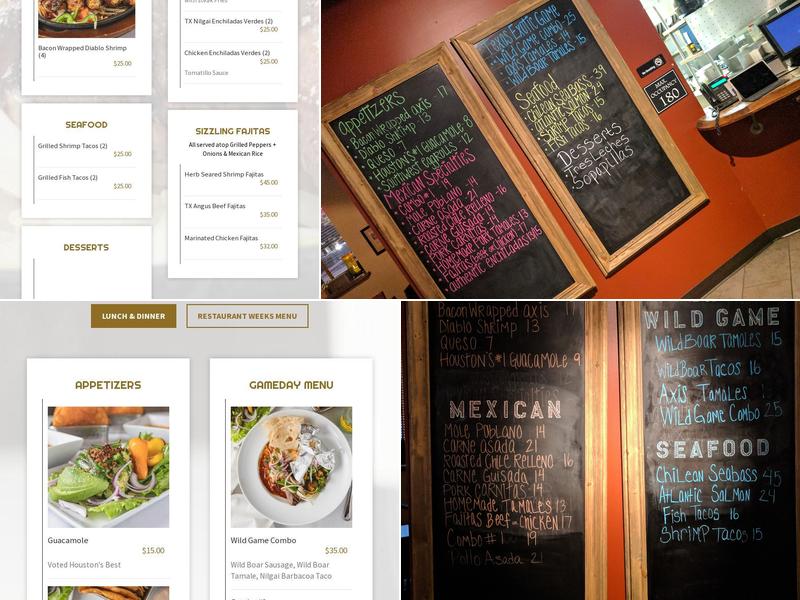 Irma's Southwest Menu