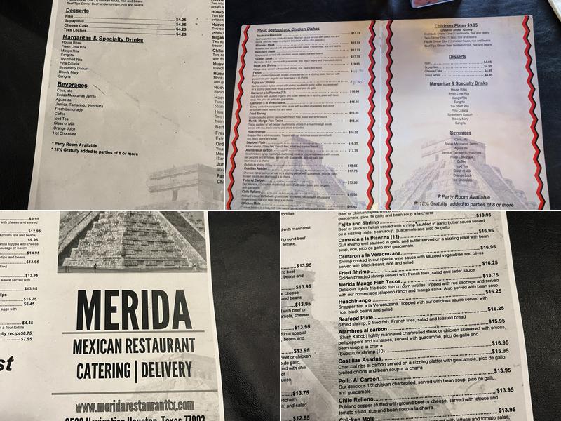 Merida Menu