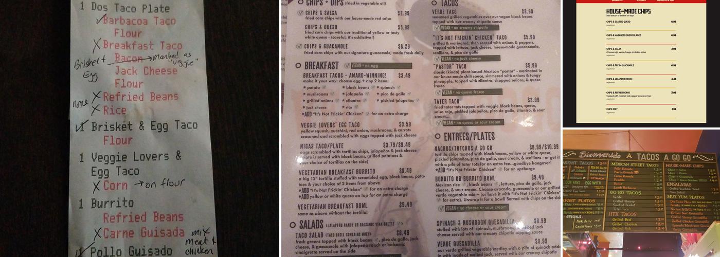 Tacos A Go Go Midtown Menu