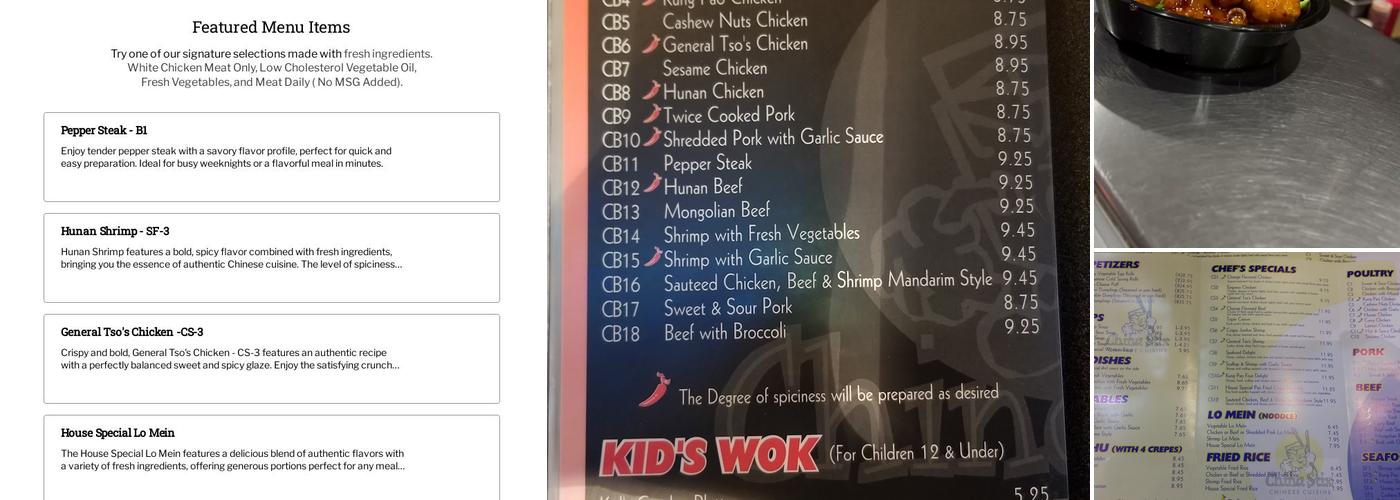 China Stix Menu