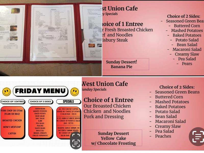 West Union Cafe Menu