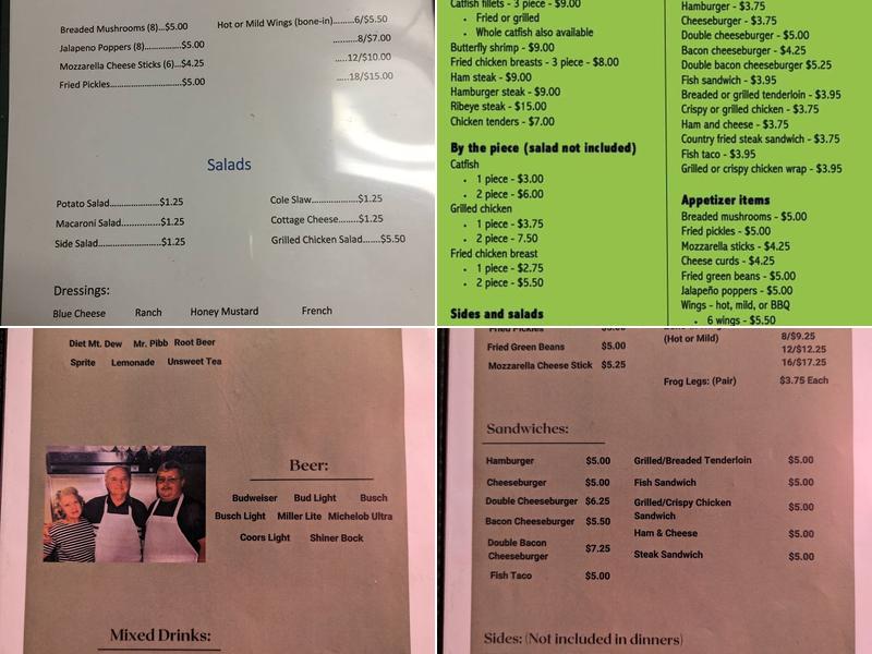 Earl's Supper Club Menu