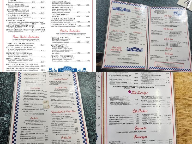 Tel-Wink Grill Menu