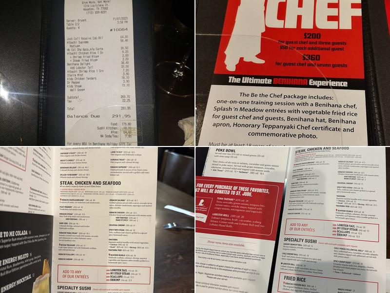 Benihana Menu
