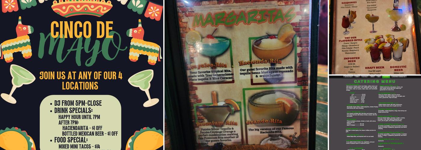 Las Haciendas Menu