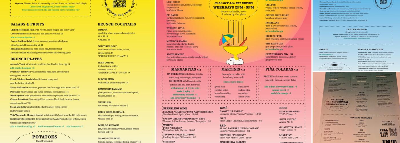 Better Luck Tomorrow Menu