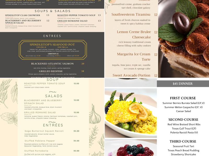 Spindletop Menu