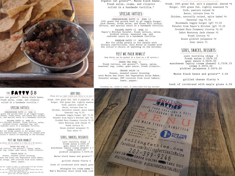 Rolling Fatties Menu
