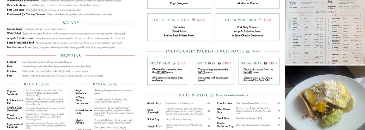 Weights + Measures Menu