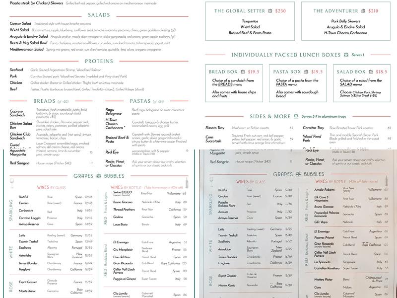 Weights + Measures Menu