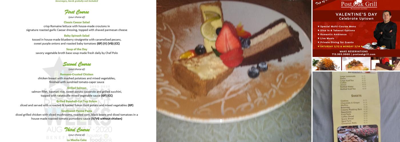 Post Oak Grill Menu