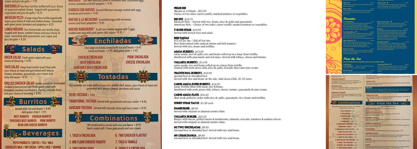 Vallarta's Of Craig, LLC Menu