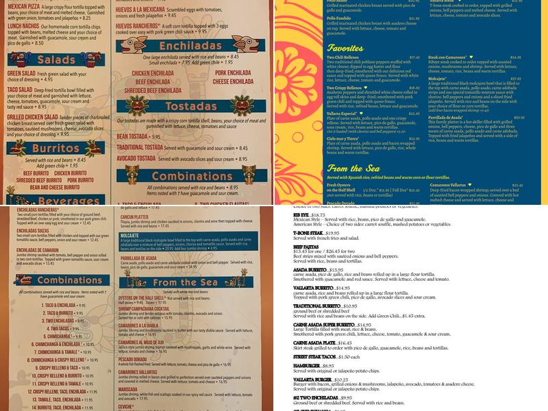 Vallarta's Of Craig, LLC Menu