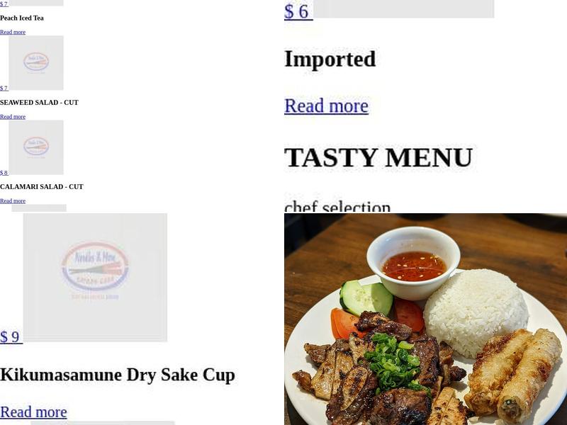 Noodles & More Saigon Café Menu