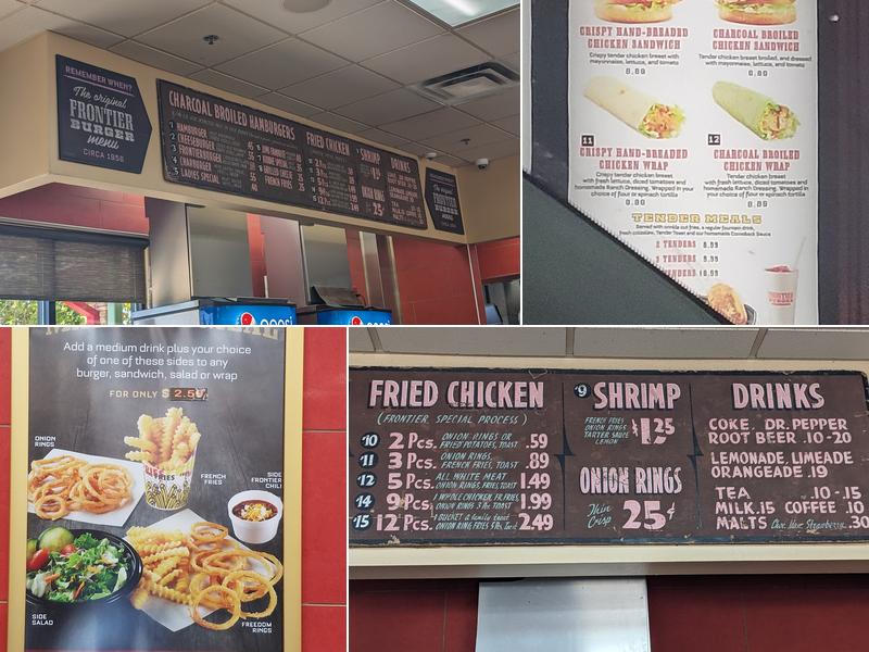 Frontier Burger Menu