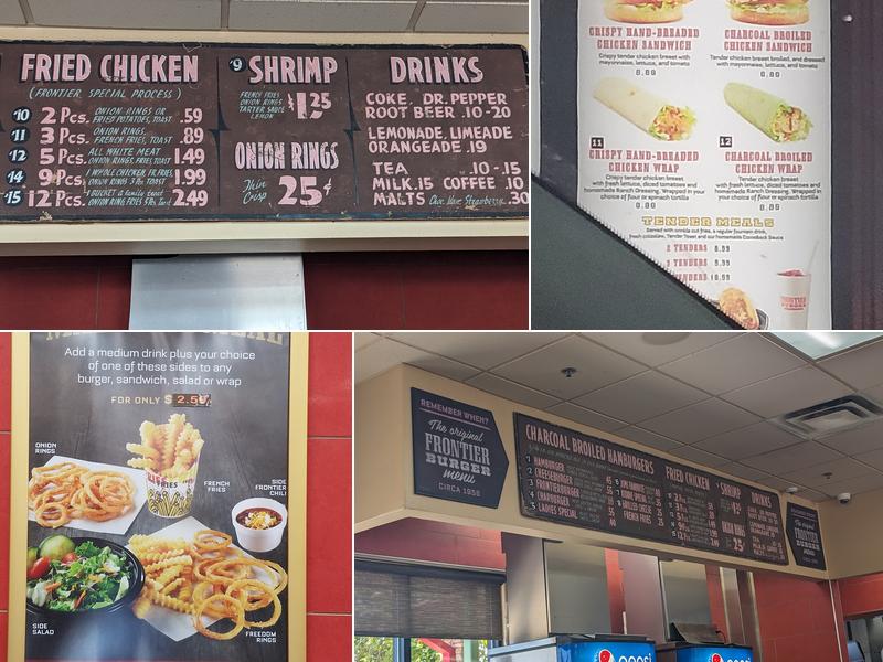 Frontier Burger Menu
