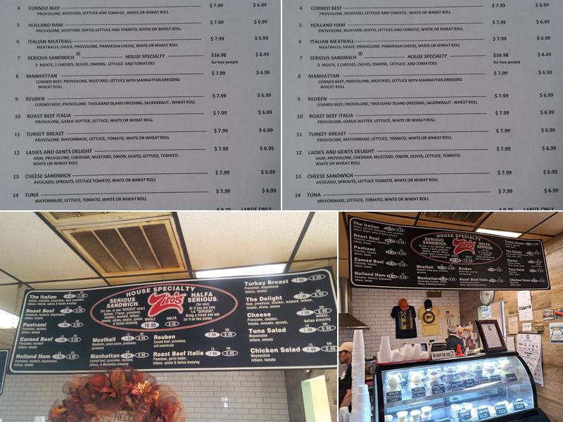 Zito's Deli Menu