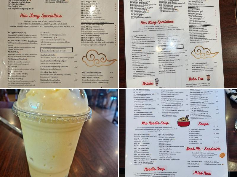 Pho Kim Long Menu
