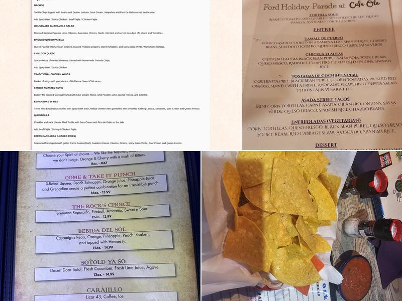 Cafe Ole Menu