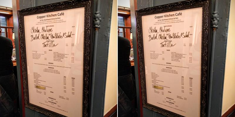 Copper Kitchen Café Menu