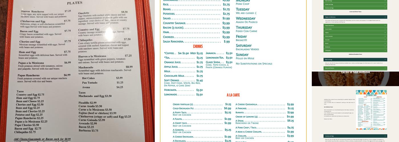 El Rafas Cafe Menu