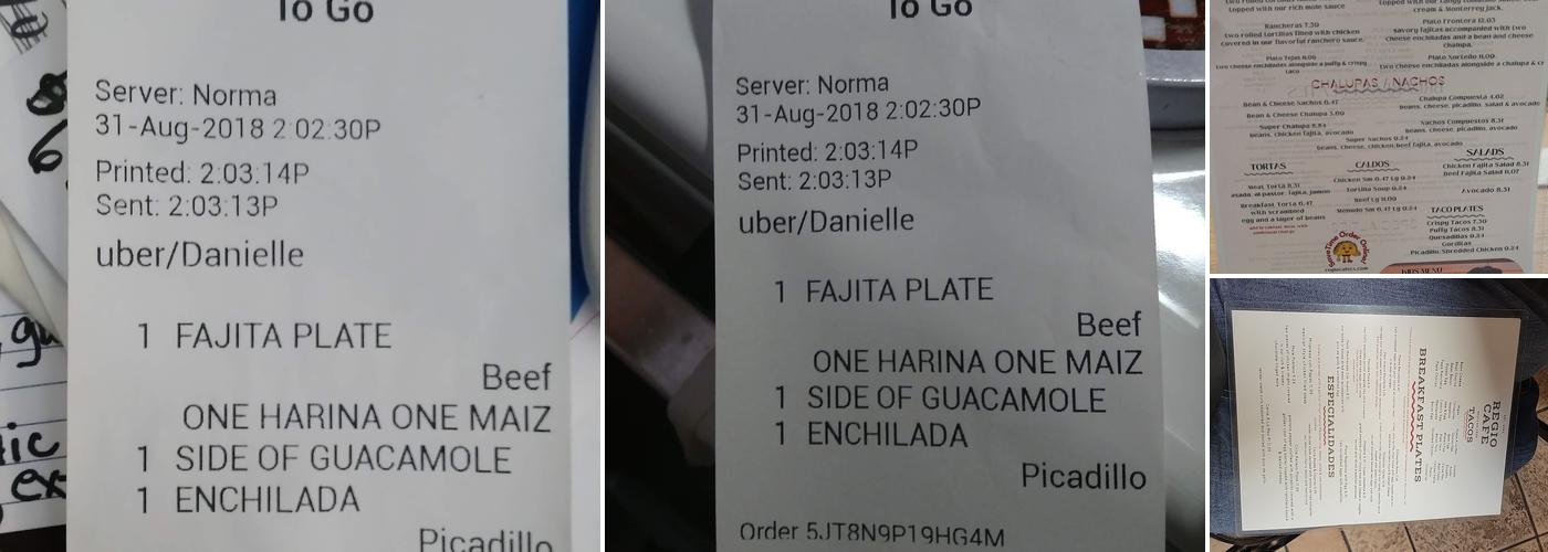 Regio Cafe Menu