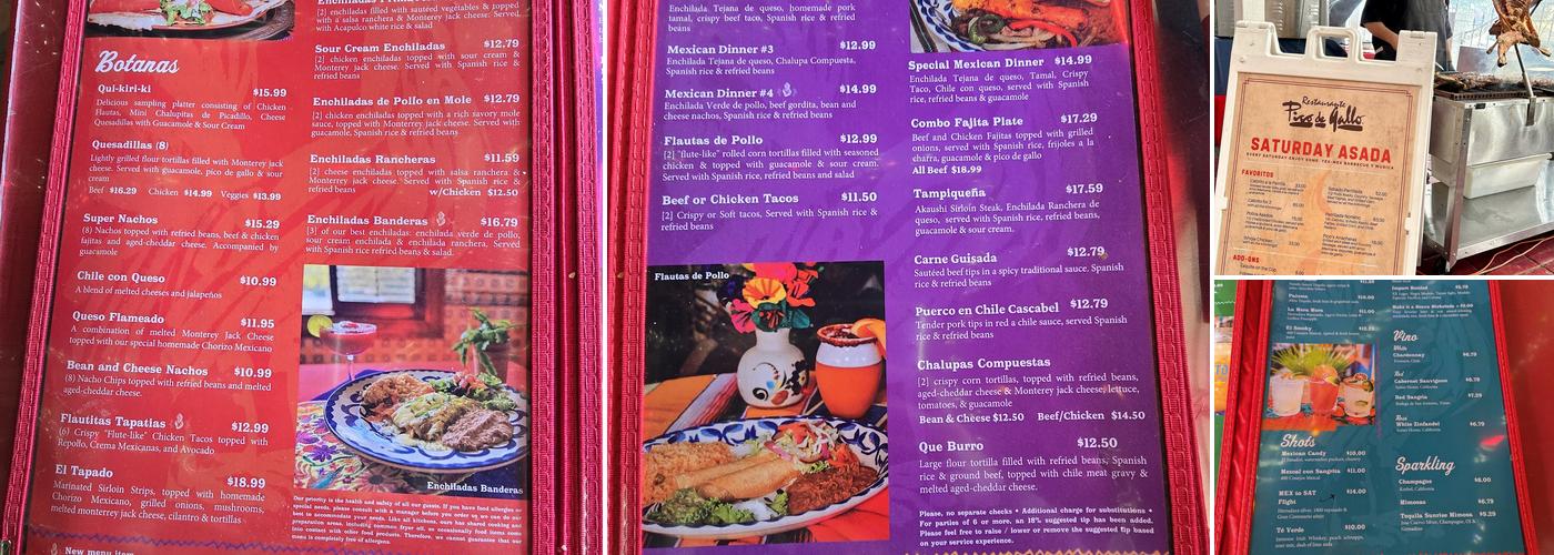 Pico de Gallo Menu