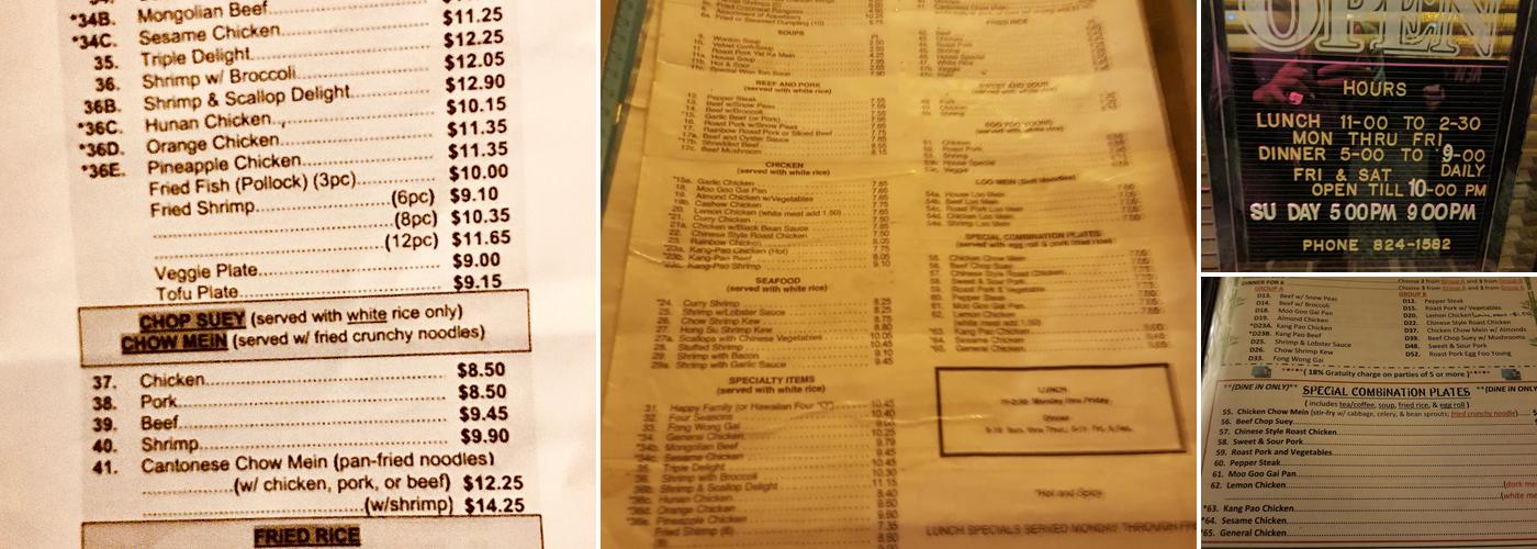 Panda Inn Menu