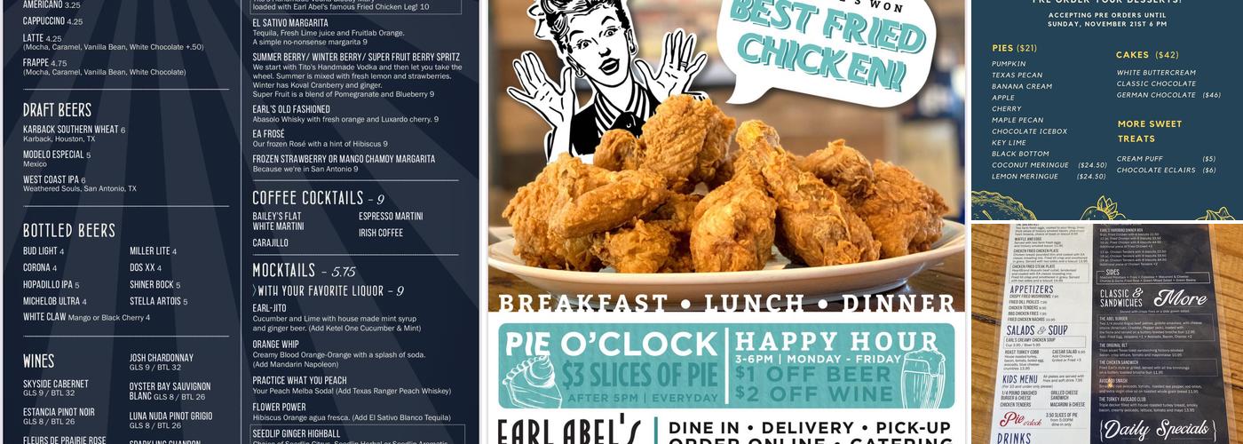 Earl Abel's Menu
