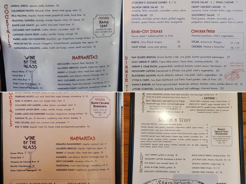 Mama's Cafe Menu