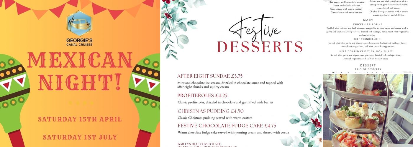 Georgies Canal Cruises Menu