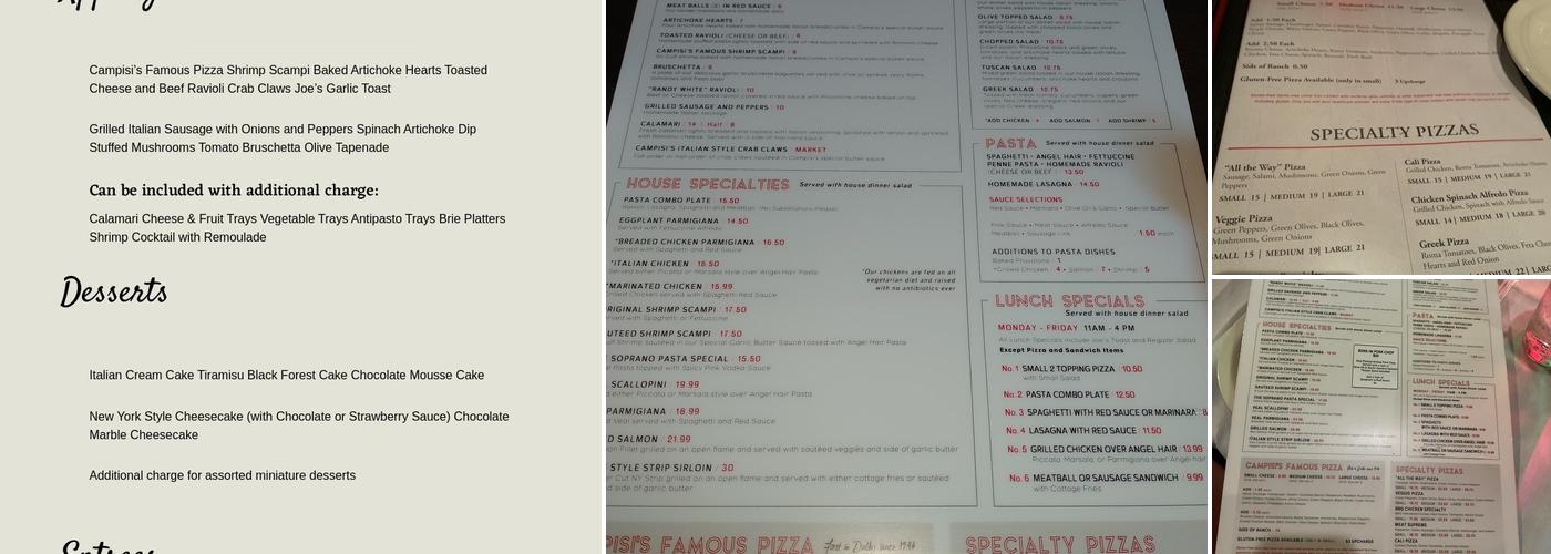 Campisi's Menu
