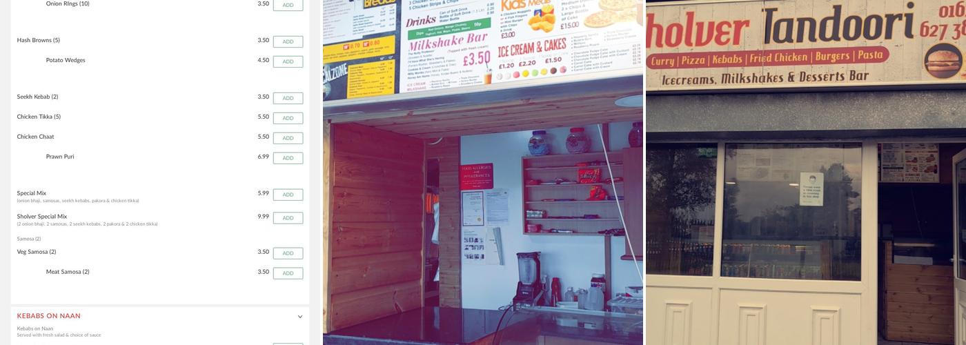 Sholver Tandoori Menu
