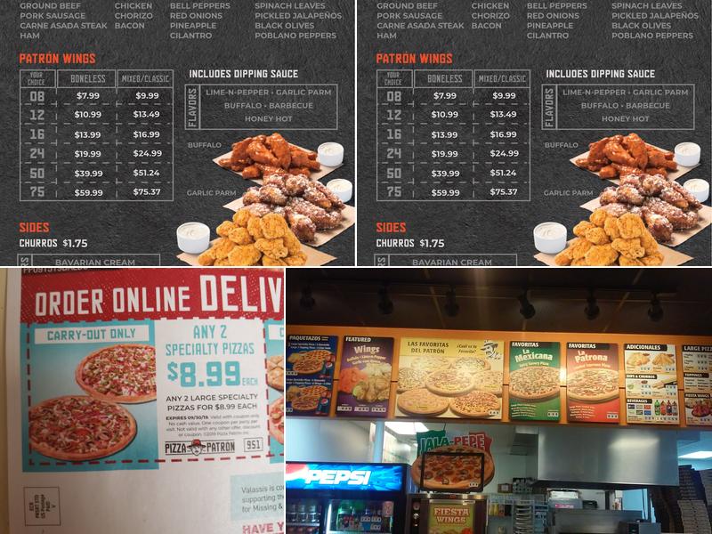 Pizza Patrón Maple Ave. Menu