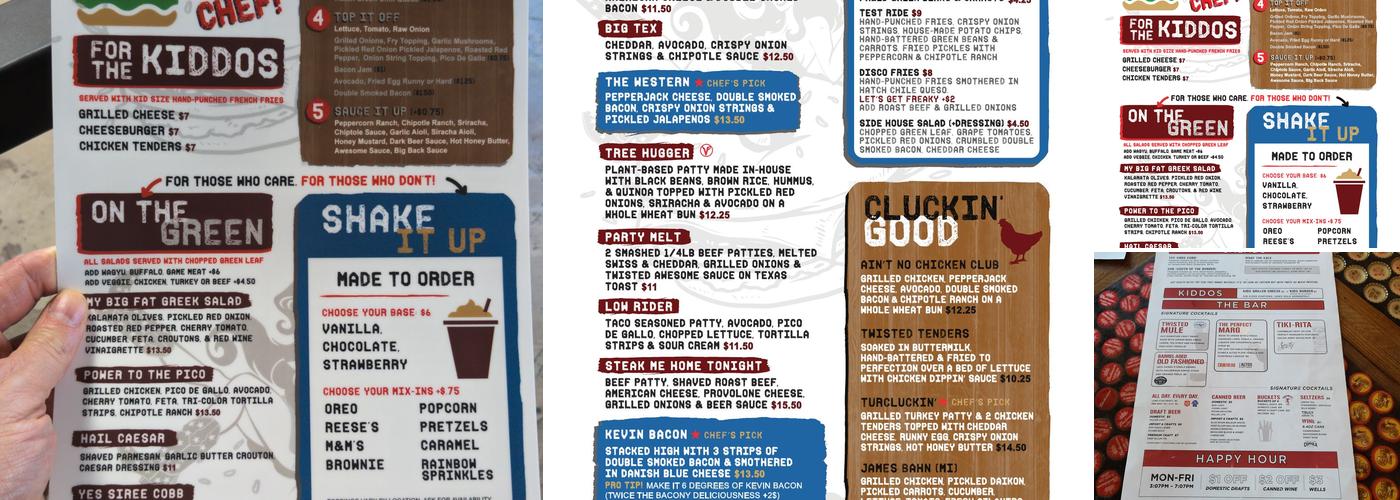 Twisted Root Burger Co. Menu