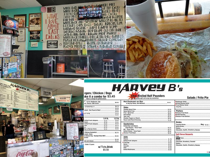 Harvey B's Menu
