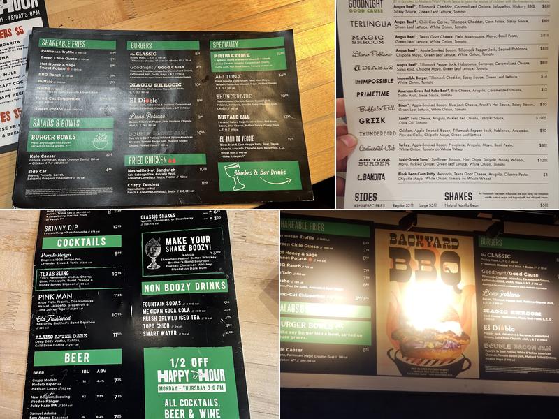 Hopdoddy Burger Bar Menu