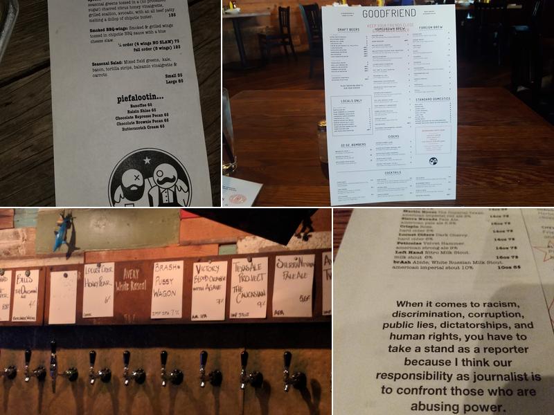 Goodfriend Beer Garden & Burger House Menu