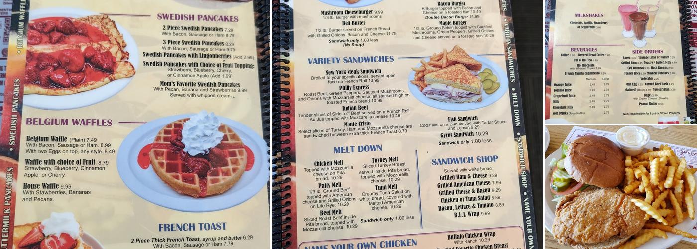 Maple Pancake House Menu