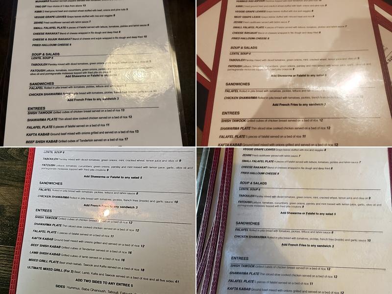 Open Sesame Lebanese Grill Menu