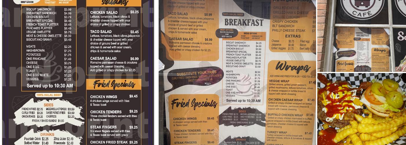 Trolley Stop Cafe Menu