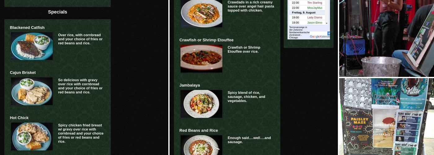 The Free Man Cajun Cafe & Lounge Menu