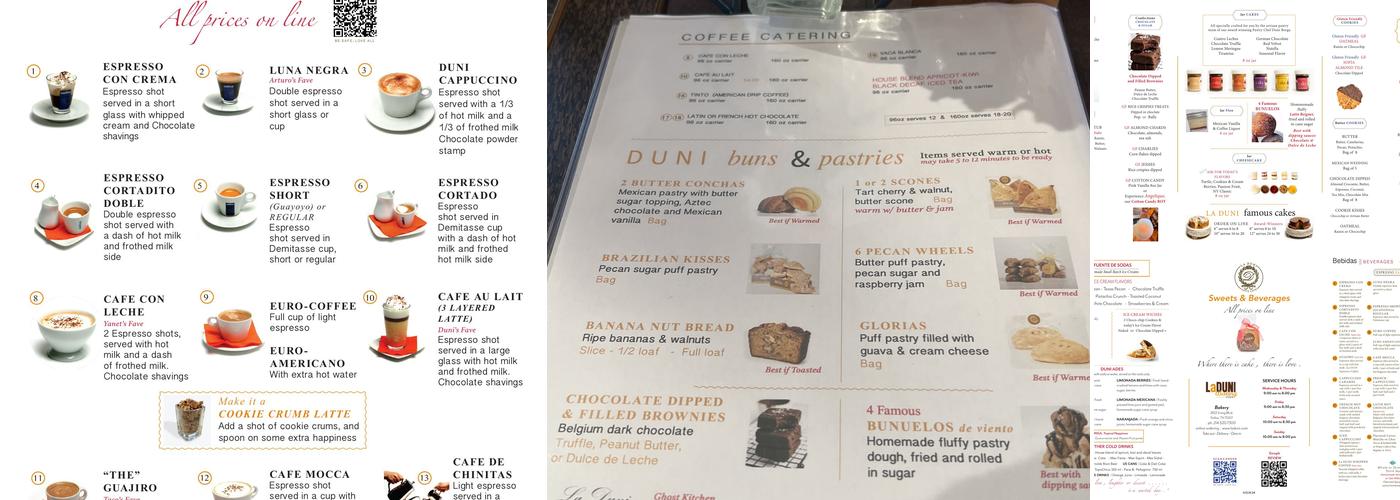 La Duni Latin Cafe Menu