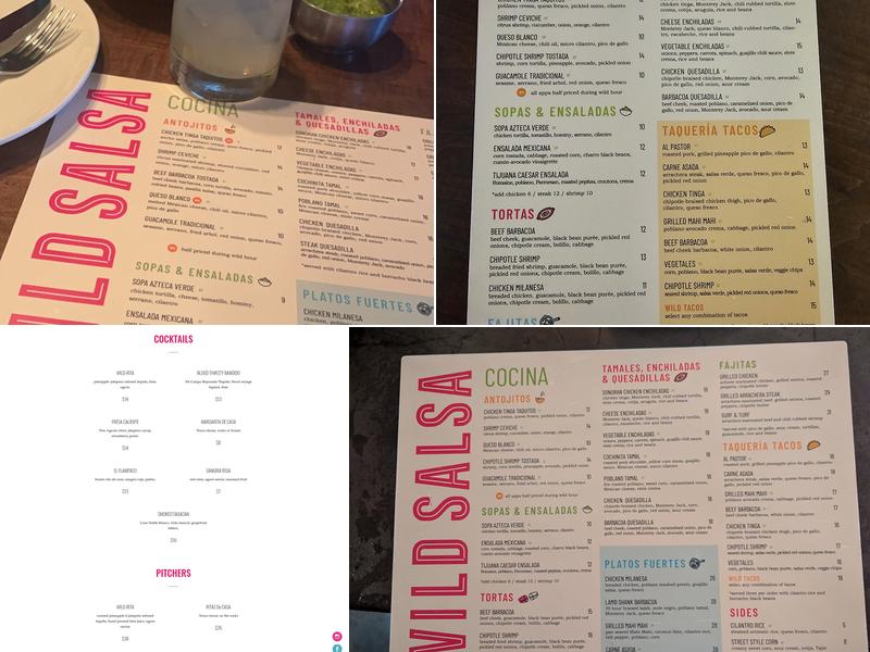 Wild Salsa Menu
