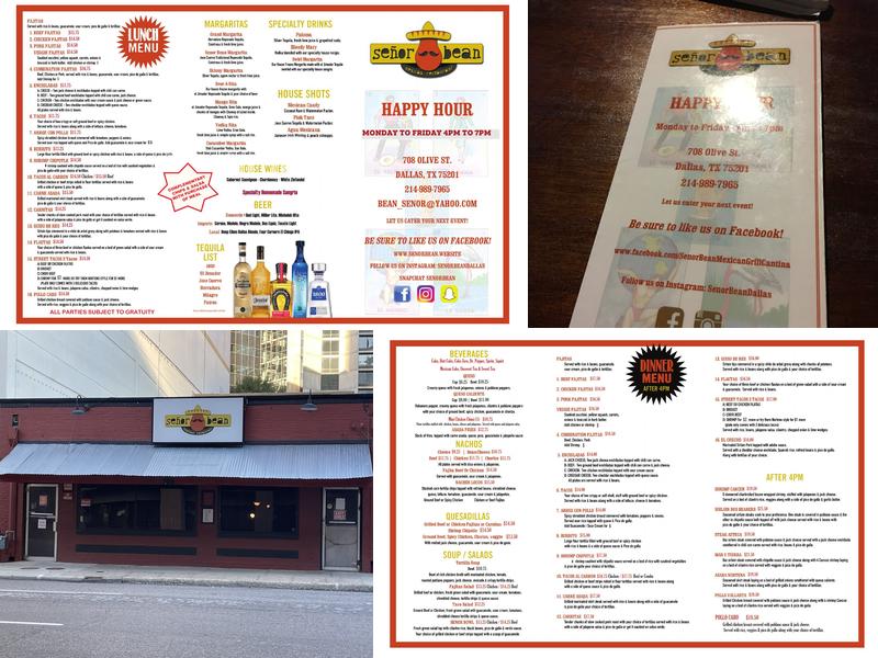 Señor Bean Menu