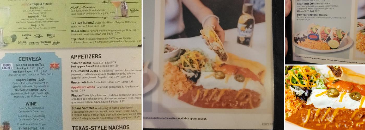 El Fenix Menu