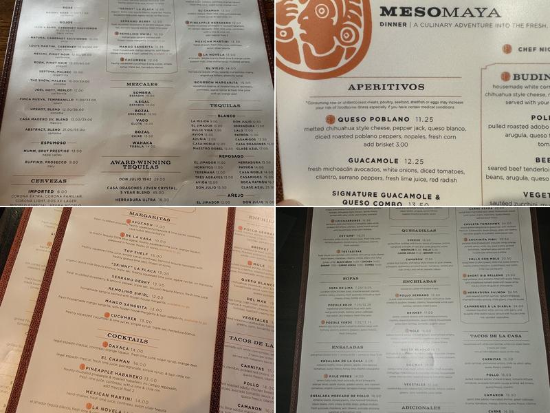 Meso Maya Comida Y Copas Menu