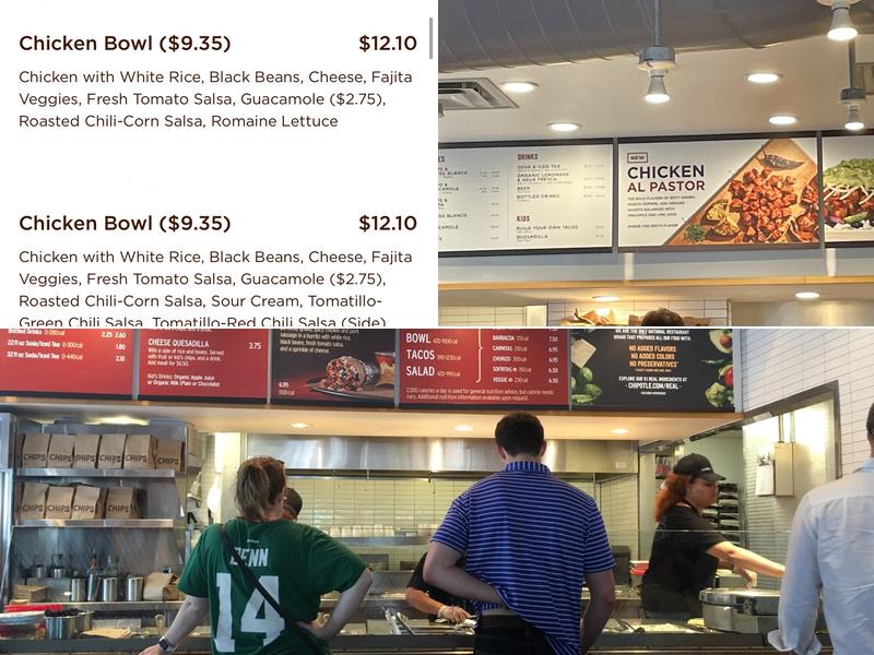 Chipotle Mexican Grill Menu