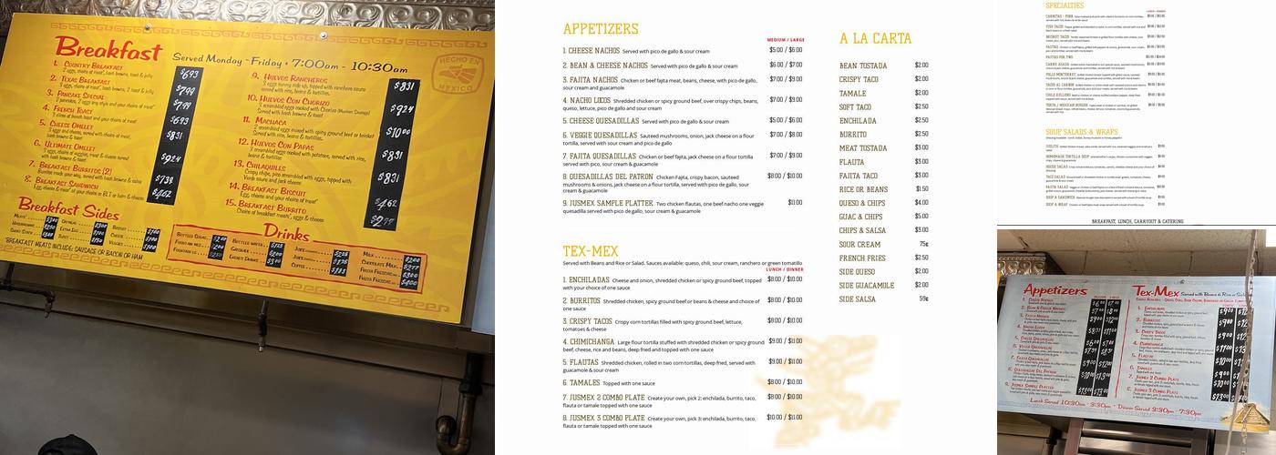 Jus Mex Menu